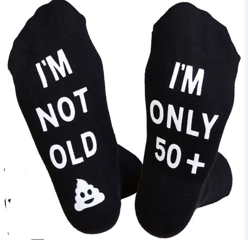 Unisex IK BEN NIET OUD sokken kous kous kous kous dispenser_voghion.com