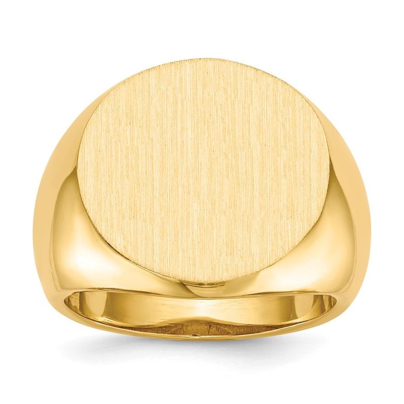 14k 18.0x18.0mm Open Back Mens Signet Ring_voghion.com