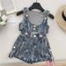 Kid's Clothing New Style Fashionable Little Girl Bib Shorts Bottoming Shirt Three Piece Suit Trendy_voghion.com