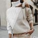 Damen-Rollkragenpullover, modisches Herbst- und Winter-Näh-Strickpullover-Damenkleid_voghion.com