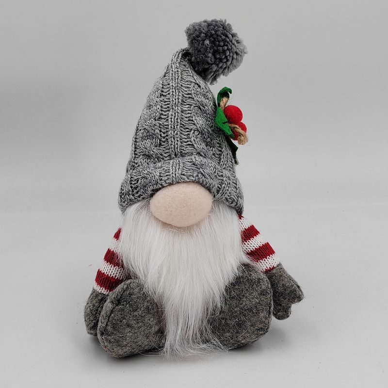 Decorations Rudolf Faceless Christmas Hairball Knitted Elderly Doll Ornament_voghion.com