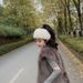 Real rabbit fur hat female warm plush headband retro evening wind vintage lady fluffy headband_voghion.com