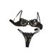 Intimo da donna di grandi dimensioni, intimo divertente ed emozionale, trasparente, con ricamo floreale, sexy, puro desiderio, set di biancheria intima divertente_voghion.com