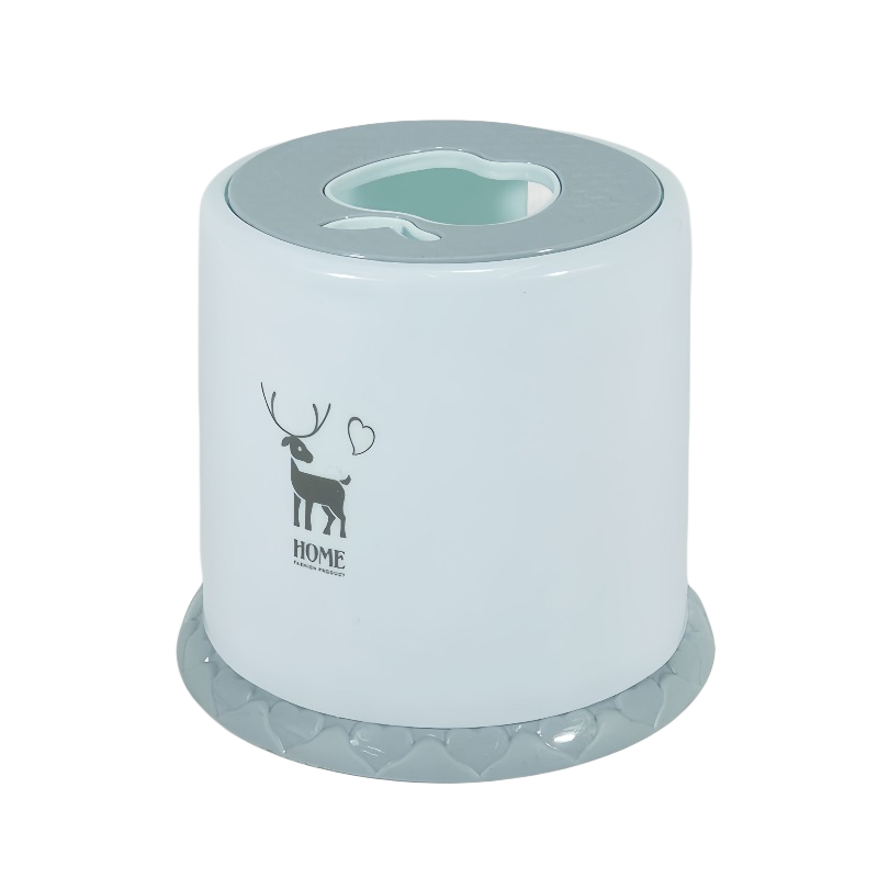Hochwertiger zylindrischer Taschentuchhalter für den Schreibtisch, runde Papierrollenbox für Zuhause, Wohnzimmer, Toilette, Badezimmer_voghion.com