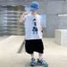 Toddler Boys Clothing For Middle And Large Children Summer Children Summer Style Boys Mid Length Pants Two Piece Suit_voghion.com
