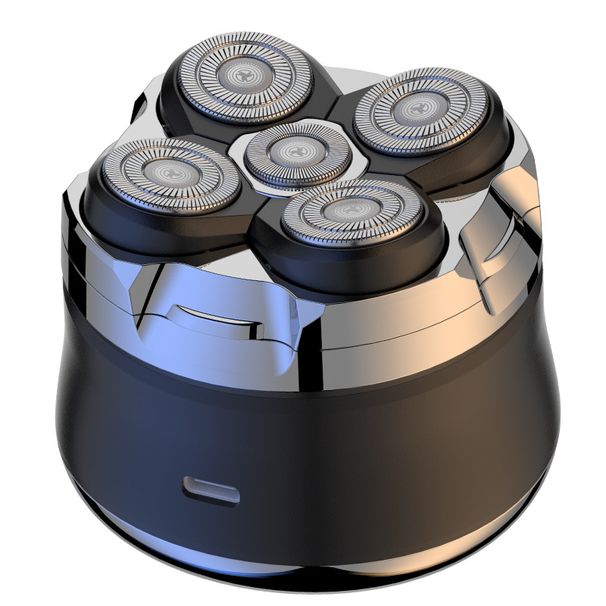Rasoio elettrico rotante 5D professionale - Rasoio senza fili impermeabile con display a LED, testine flottanti e autonomia di 150 minuti per uomo_voghion.com