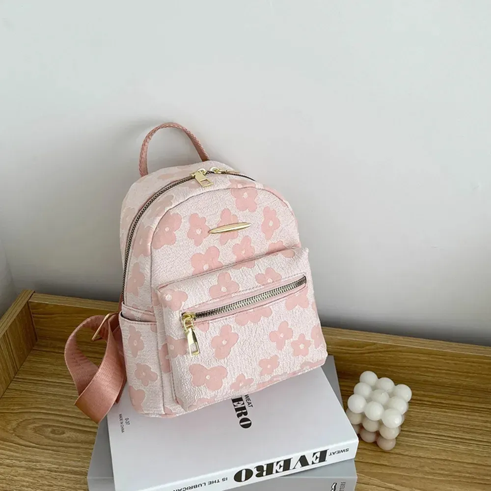 Borsa a tracolla piccola e multifunzione in pelle PU con stampa floreale, per donna, per la scuola, 250210_voghion.com