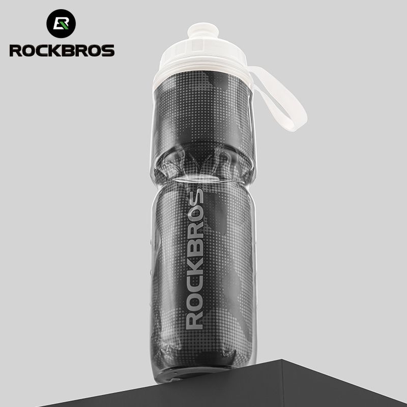 ROCKBROSCyclingInsulatedWaterBottleThermalDrinkPP5Silicone670mlFitnessOutdoorSportsBicyclePortableWaterKettle_voghion.com