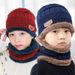 Winter-Strickmütze und Schal-Set für Kinder – mit Fleece gefütterte, warme Beanie mit Ohrenklappen für Jungen und Mädchen, weiches Acrylgarn, Outdoor-Zubehör für kaltes Wetter_voghion.com