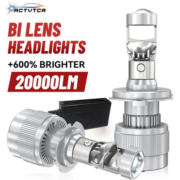 ACTVTCA H4 H7 Bi Projector Len 20000LM 180W LED Headlight 4300K 6500K Bulb H8 H9 9005 9006 HB3 HB4 H11 9012 Car_voghion.com