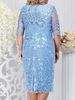 New Women's Plus size Dresses with Embroidered Lace Fit Cocktail Dresses for Spring and Summer Seasons_voghion.com