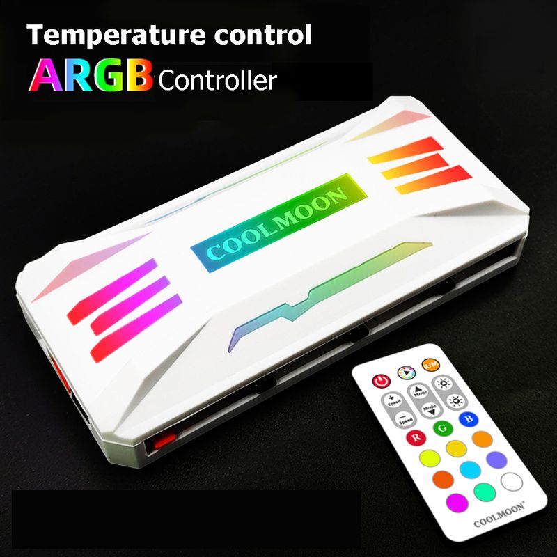 ARGB-Controller, 4-polig, PWM, 5 V, 3-polig, ARGB-Lüfter, intelligente Fernbedienung für Computer-PC-Gehäuse, Kühler_voghion.com