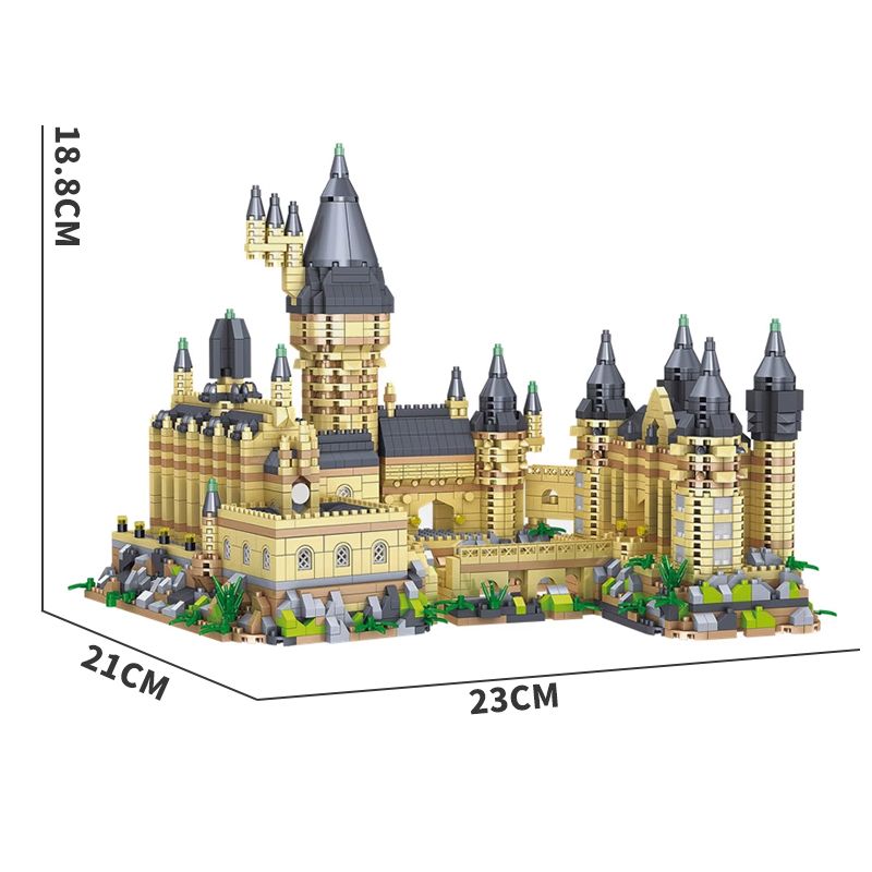 Micro blocuri de construcție Școala Hogwarts Castelul Potter Cărămizi Jucării pentru băieți Fete Copii Adulți Cadouri de Crăciun DIY Jucărie 3000 + Buc_voghion.com