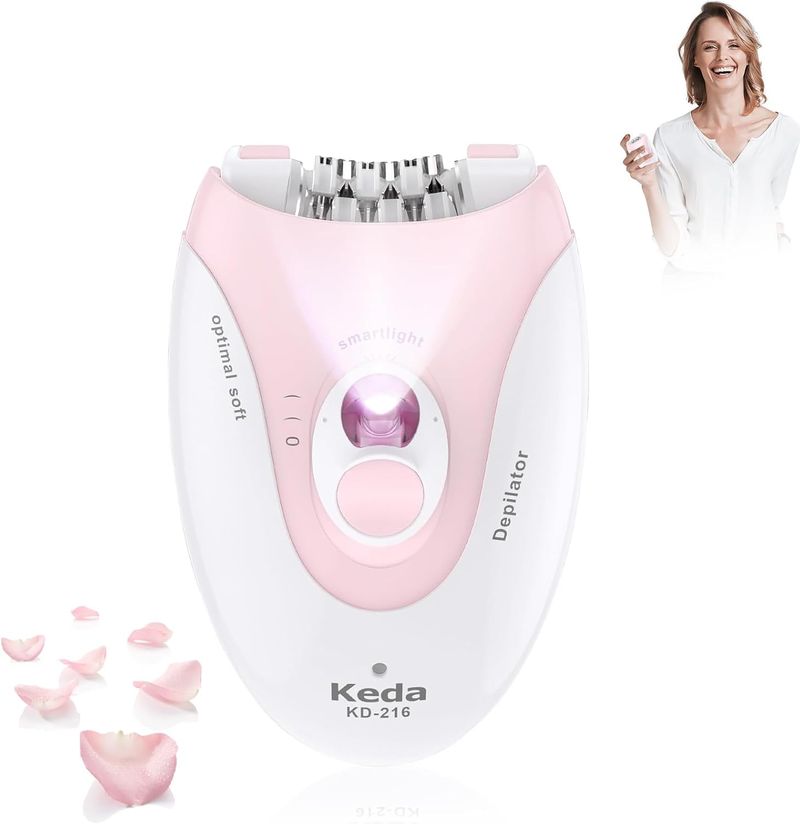 Damen mit LED-Licht, schnurloses Damengerät, Bikini-Arm-Bein-Achsel-Gesichtshaarentfernungsgerät_voghion.com