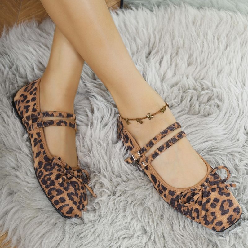 863 Huidong Yixin Da 50 Pairs Leopard Print 2025 Autumn Winter New Ballet Flat Single Shoes_voghion.com