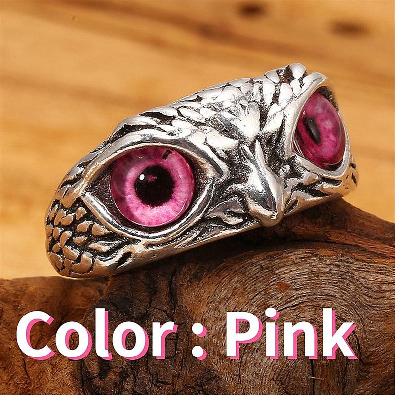 Anello in argento puro regolabile con occhio di gufo aperto da donna, stile moda 2025, gioielli vintage, accessorio per l'amante_voghion.com