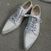 New Spring Retro Dirty White Pointed Toe Lace Up Sports Casual Board Shoes_voghion.com