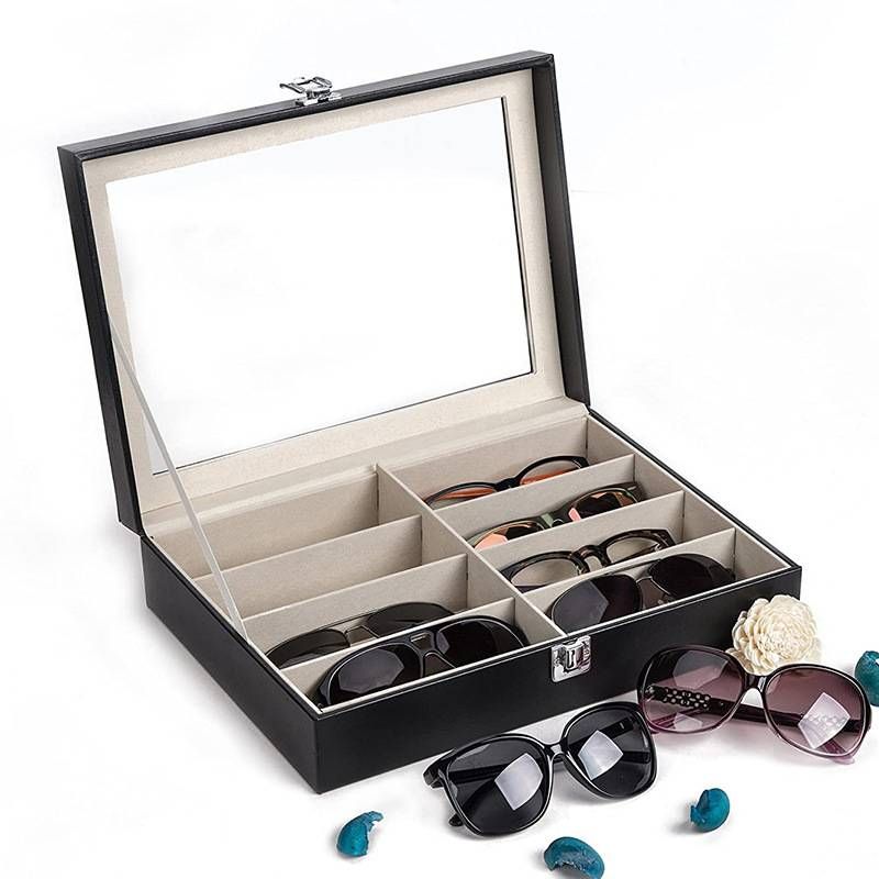 New PU Leather 8 Bit Glasses Case Spot Wholesale Storage Display Sales Packaging Box_voghion.com
