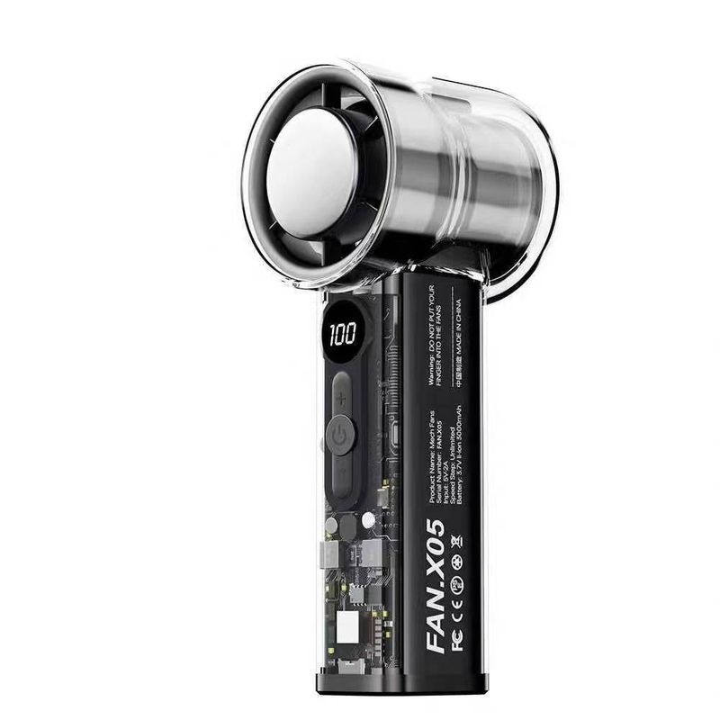 X05 Ice Cooling Handheld Fan Portable USB Charging Small Transparent_voghion.com