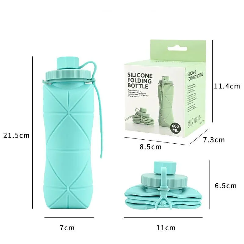 Silicone Mug Outdoor Portable Silicone Water Bottle Cup High Temperature Resistant Sports Water Bottle_voghion.com