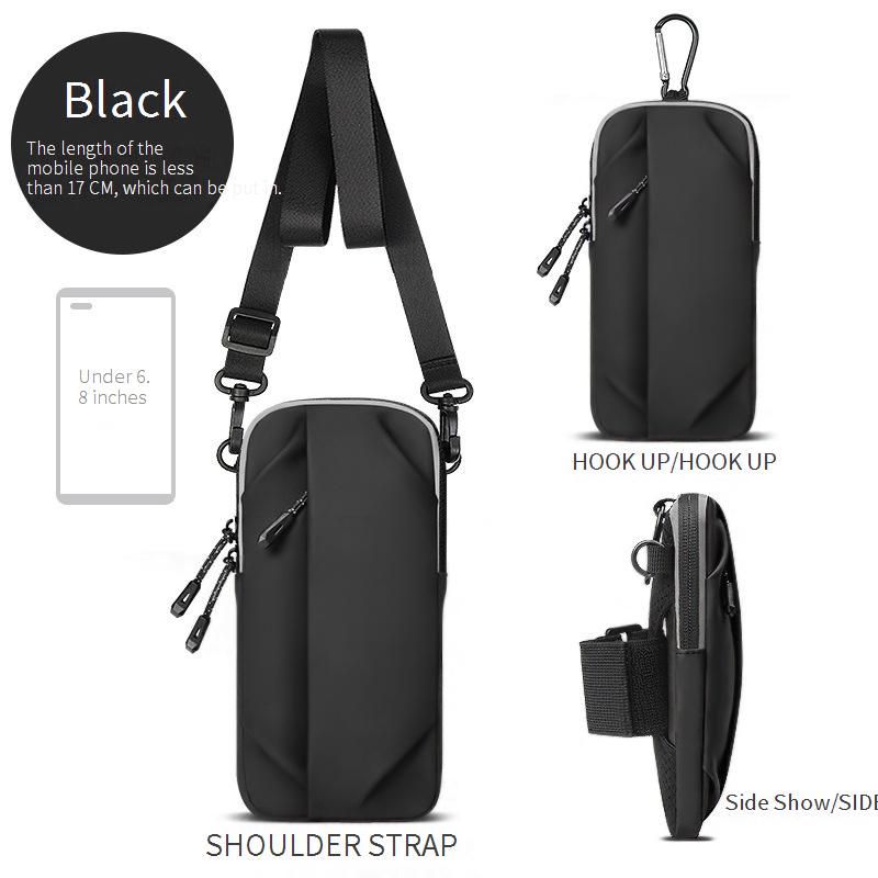 Sport Crossbody Pack – Waterproof PU Arm/Waist Bag For Running, Cycling & Gym (Lightweight, Breathable, Multi-Position Wear, Unisex)​_voghion.com