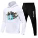 casual hooded sweatshirt CAUTON printed sweatshirt and sweatpants set women's clothing_voghion.com