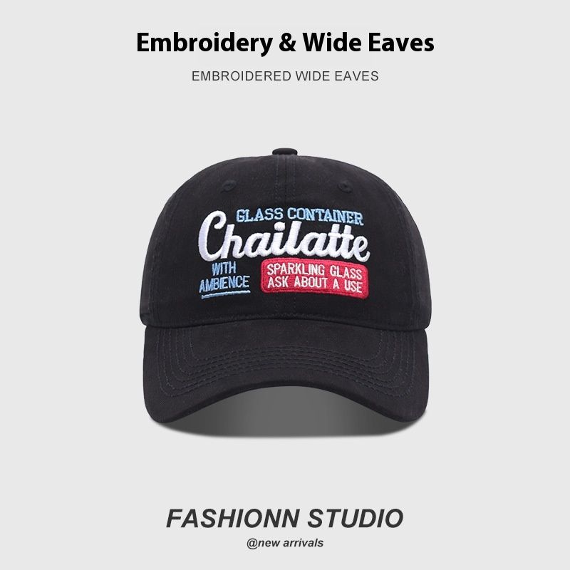 Minimalistisch Modieus Veelzijdig Gepersonaliseerde Geborduurde Gedrukte Eendenbekpet Comfortabele Ademende Verstelbare Baseballpet Met Brede Rand_voghion.com