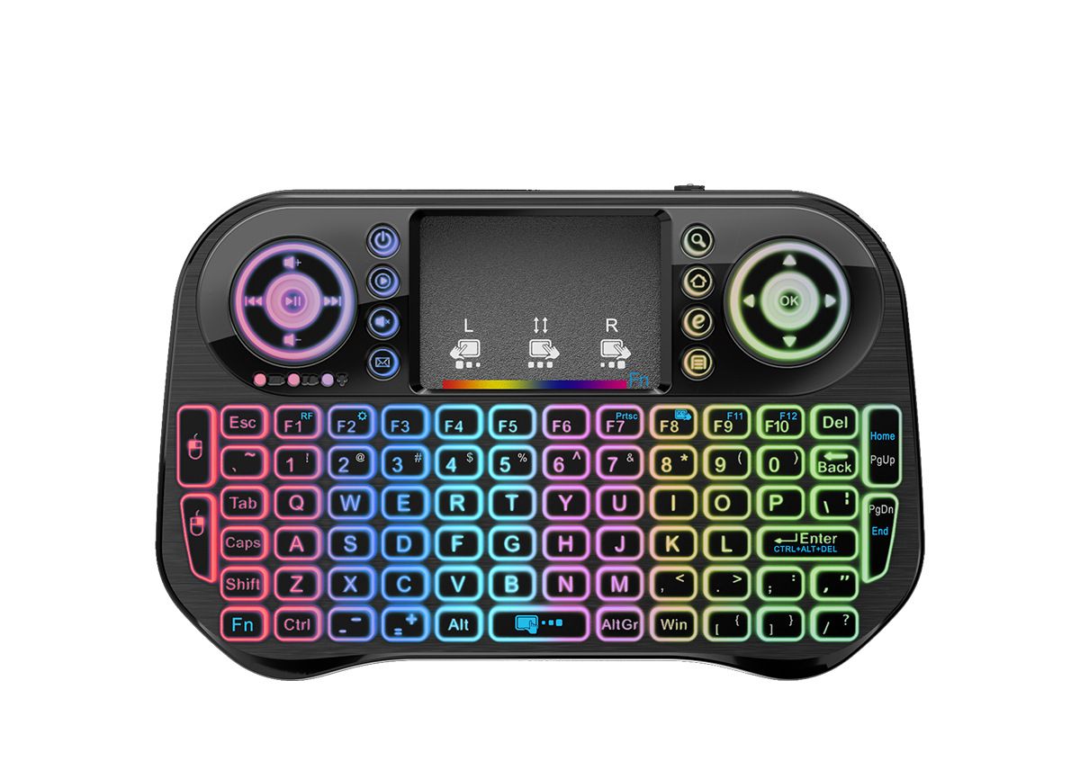 Backlit Mini Touch Android Rechargeable Wireless Keyboard_voghion.com