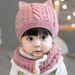 Autumn winter baby children's ear protectors, woolen for boys and girls, integrated neckband hats, thickened warm hats_voghion.com