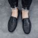 Spring New Leather Soft Sole Loafers Slip-On Casual Low Top Step-On Men's Shoes_voghion.com