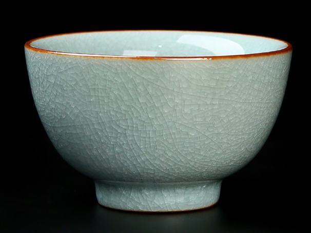 Ru Kiln Ice Flower Master Single Crackle Glaze Set da tè in ceramica per degustazione Kung Fu, tazza da tè per uso domestico_voghion.com
