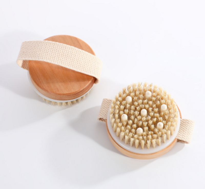 Hand hold the back rubbing, round head brush, soft bristles, soft beads, massage exfoliation, cleansing brush, bath scrubbing,_voghion.com