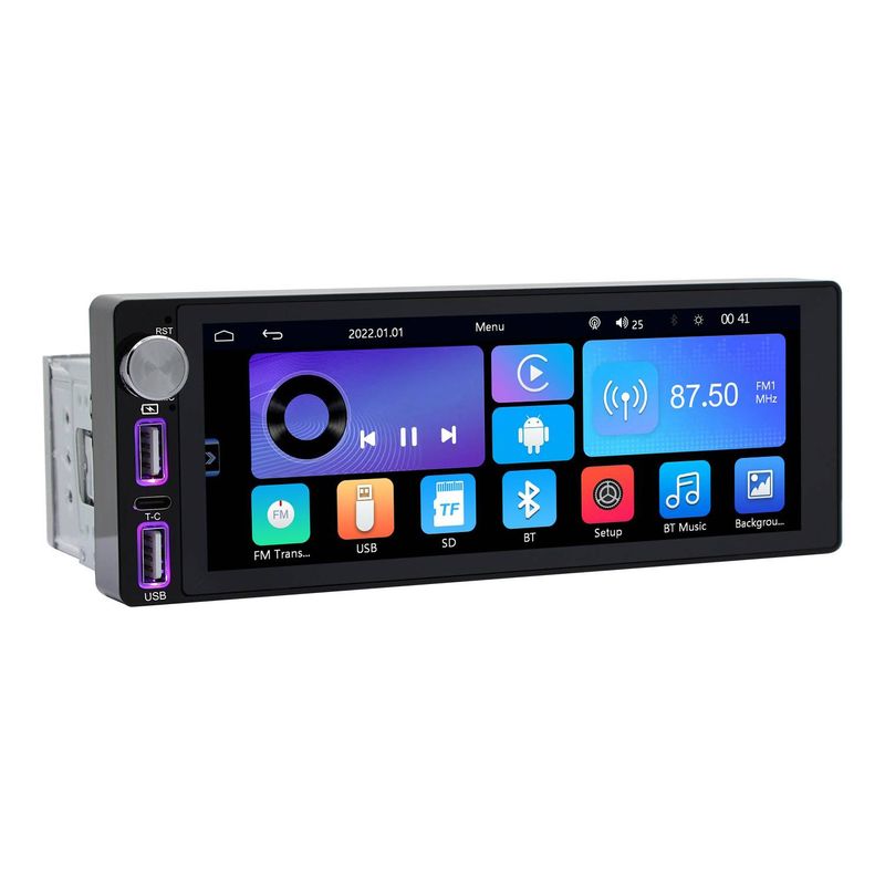 Mașină universală cu un singur ax pentru mașină, 6,86 inci, cu buton, MP5, mașină integrată Bluetooth pentru mașină, imagine cu mers înapoi_voghion.com