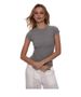 Women's Slim Fit Round Neck Short Sleeve T-Shirt - Breathable Cotton Blend Stretch Fabric, Casual & Versatile Basic Top For Everyday Wear_voghion.com