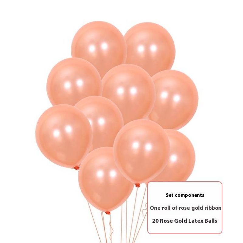 Ballons en latex or rose de 30 cm avec confettis pailletés – Décorations de fête haut de gamme pour anniversaires, mariages et célébrations._voghion.com