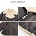 Luxury Faux Shearling Jacket For Women - Winter Cozy Fleece Lined Outerwear With Relaxed Fit & Stylish Biker Design_voghion.com