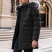 NOKOMETA Winterjacke für Herren aus hochwertiger Baumwolle, locker geschnitten, lange Jacke mit abnehmbarer Mütze_voghion.com