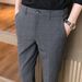 Spring new products and good things are recommended. Korean version of men's casual pants, slim-fitting plaid pants, elastic waist adjustment stretch_voghion.com