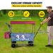 VEVOR Extra Large Collapsible Garden Cart With Removable Canopy, Folding Wagon Utility Carts With Wheels And Rear Storage, Wagon Cart For Garden, Ca_voghion.com