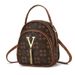 Backpack Women New Pu Fashion Printed Bag Single Shoulder Messenger Bag Versatile Dual Purpose Small Backpack Women's Bag_voghion.com