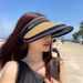 UV Protection New Style Open Top Summer Wide Brim Sunshade Face-Shading Small Face Sun Hat_voghion.com