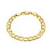 Gold-Plated Bracelet Personality Ins Style Men's Plain Figaro Cuban Chain_voghion.com
