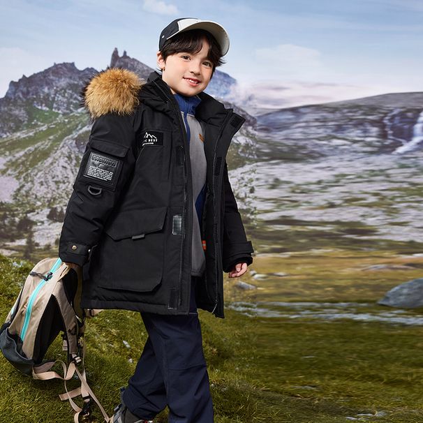 Mother & Kids Winter Hooded Down Jacket With 90% White Duck Down, Warm Long Coat For Kids, Zipper Closure, Soft Polyester Shell, Multiple Colors_voghion.com