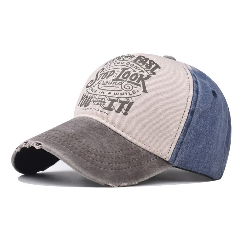 Gewäsch Koteng, gedréckte Baseball Cap, gewascht fir al Bréif Duckbill Cap ze maachen_voghion.com