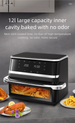 Forno friggitrice ad aria senza rotazione - Grande capacità per uso domestico, finestra di visualizzazione, cottura sana con poco olio_voghion.com