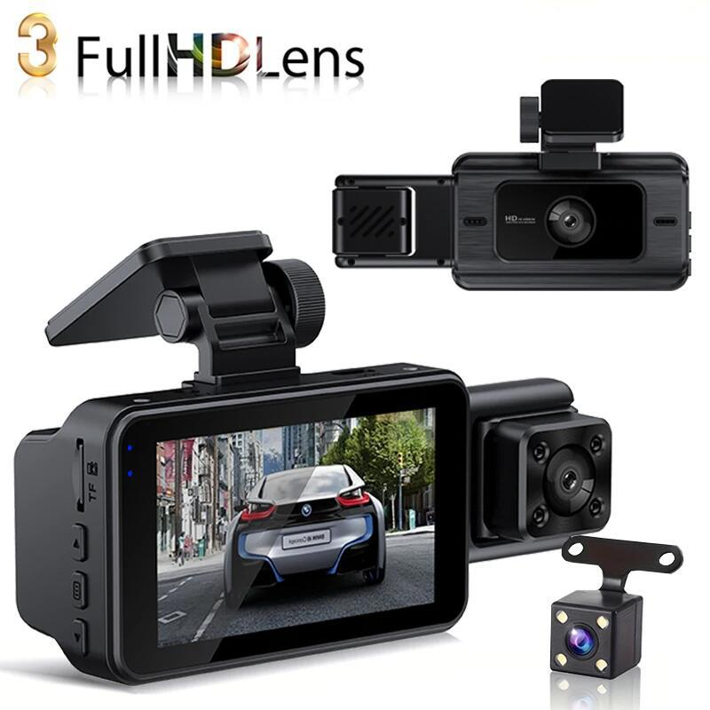 New 3-inch Driving Recorder With High-definition WiFi Wide-angle Night Vision, Three In Car Recording, Reverse Image_voghion.com