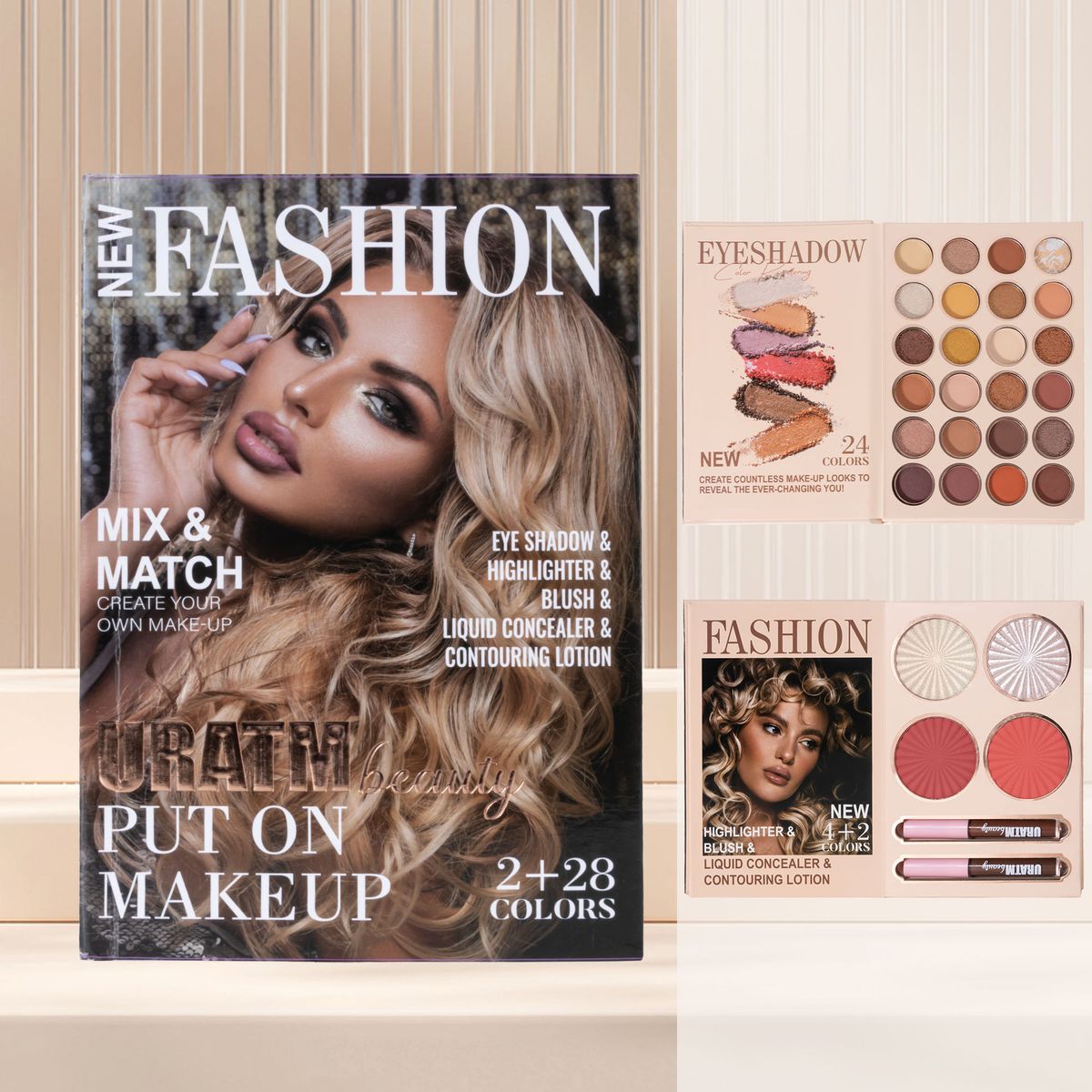 Makeup Sets Hit 30 Color Book 2 Page Eyeshadow Palette Matte Pearlescent Blush High Gloss Lip Glaze All In One Makeup_voghion.com