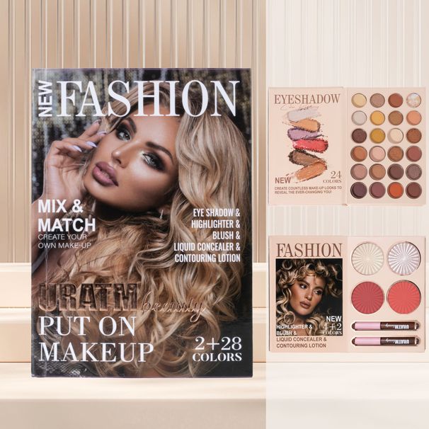 Makeup Sets Hit 30 Color Book 2 Page Eyeshadow Palette Matte Pearlescent Blush High Gloss Lip Glaze All In One Makeup_voghion.com