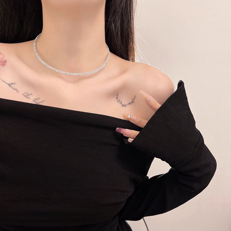choker multi-layer collarbone chain Bling personality fashion exaggerated choker for women accessories_voghion.com