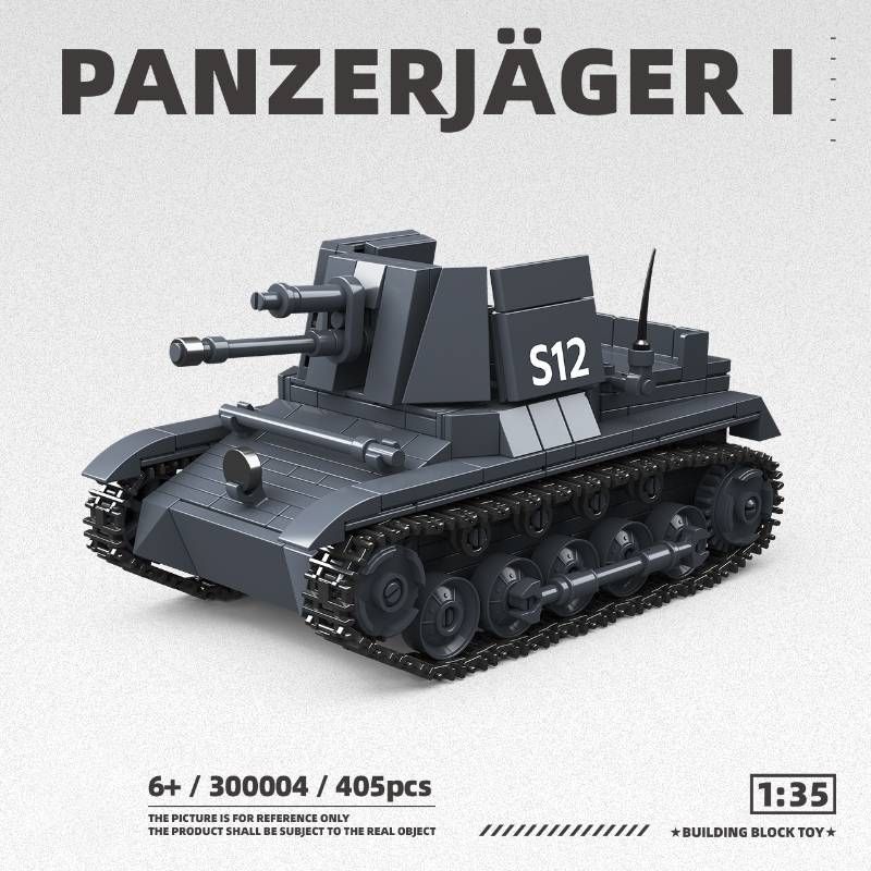 Modelo clásico militar del ejército de la Segunda Guerra Mundial SdKfz 101 Panzer I, tanque ligero, edición de coleccionista, kit de construcción, juguete de bloques_voghion.com